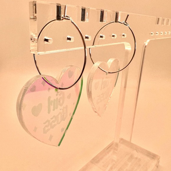 Girl Boss Earrings - Boss Babe Earrings- Girl Power Earrings- Female Power - Picture 5 of 10